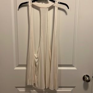 T back open flowy vest duster cardigan off white